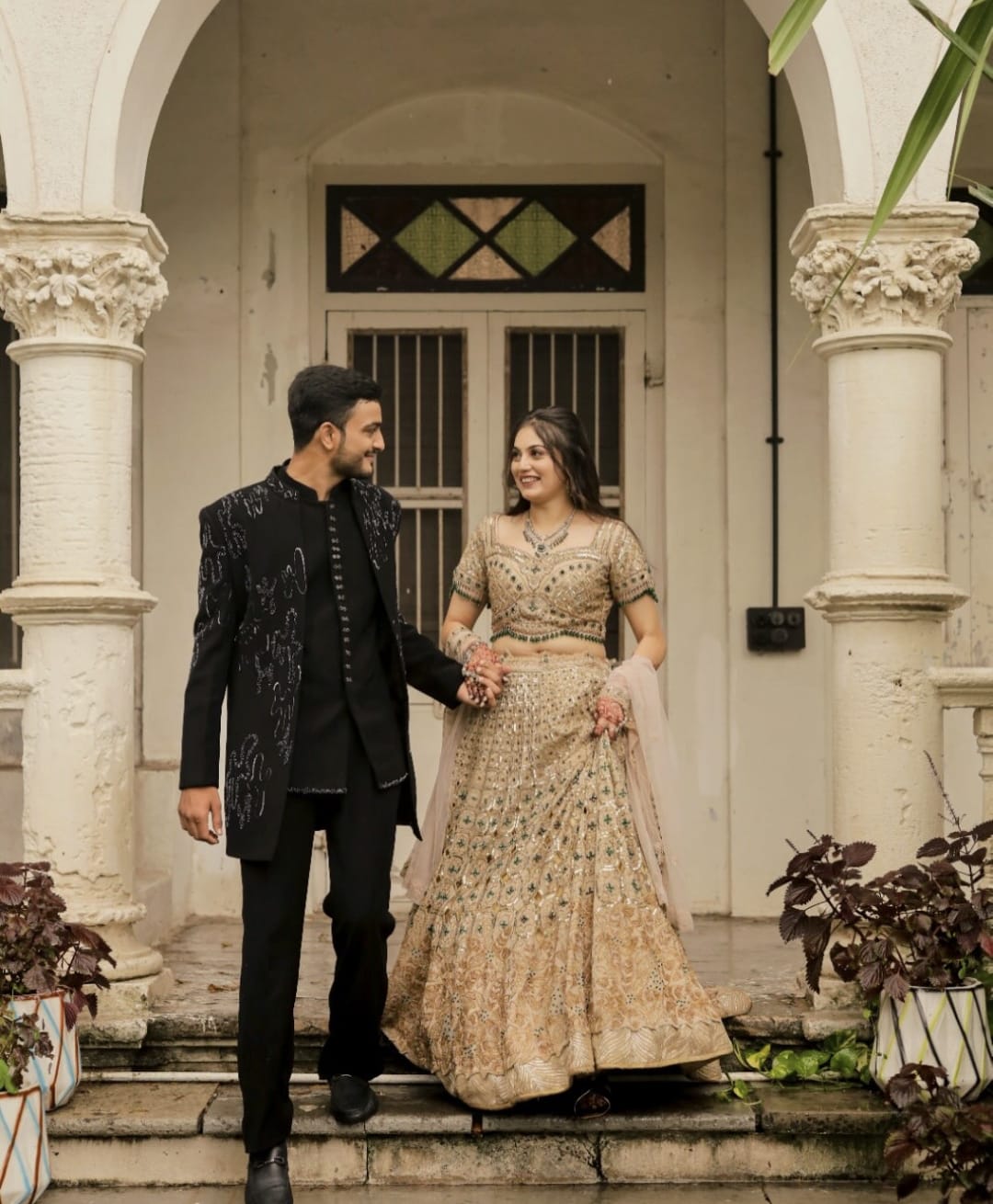 Meet & Saloni engagement portrait