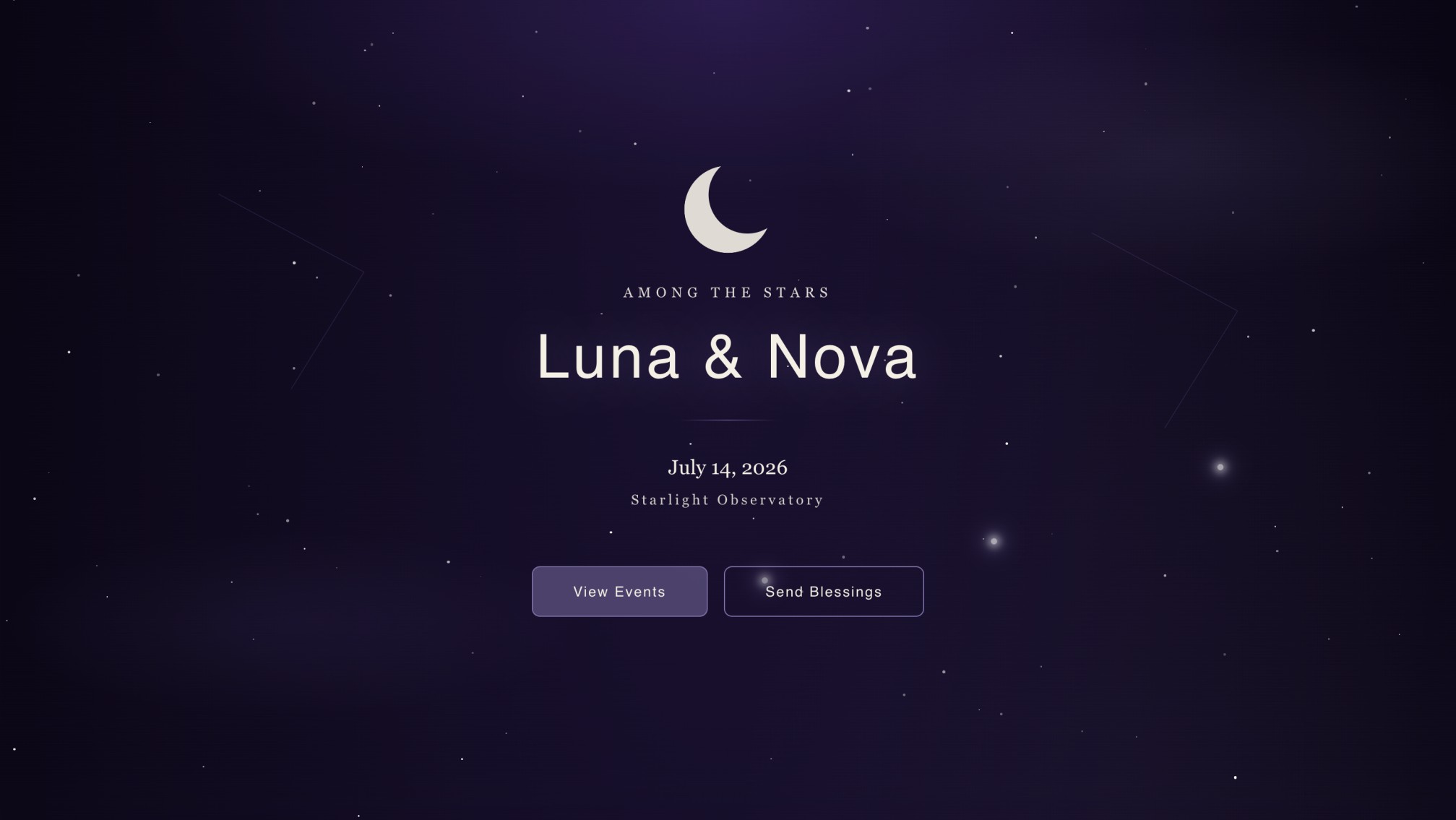 Celestial Cosmos wedding invitation template