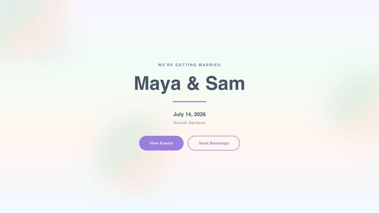 Liquid Blob wedding invitation template