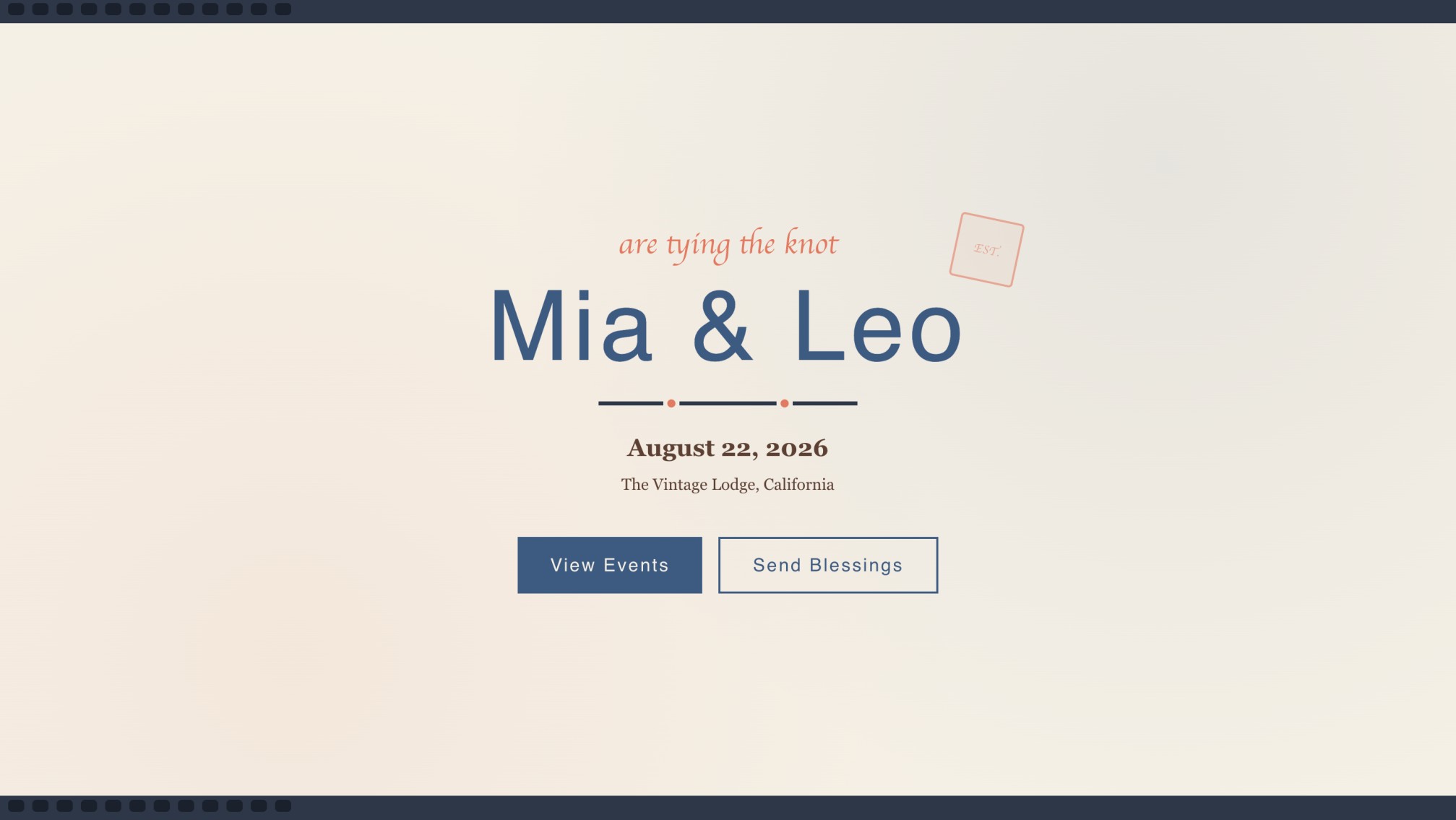 Vintage Retro wedding invitation template