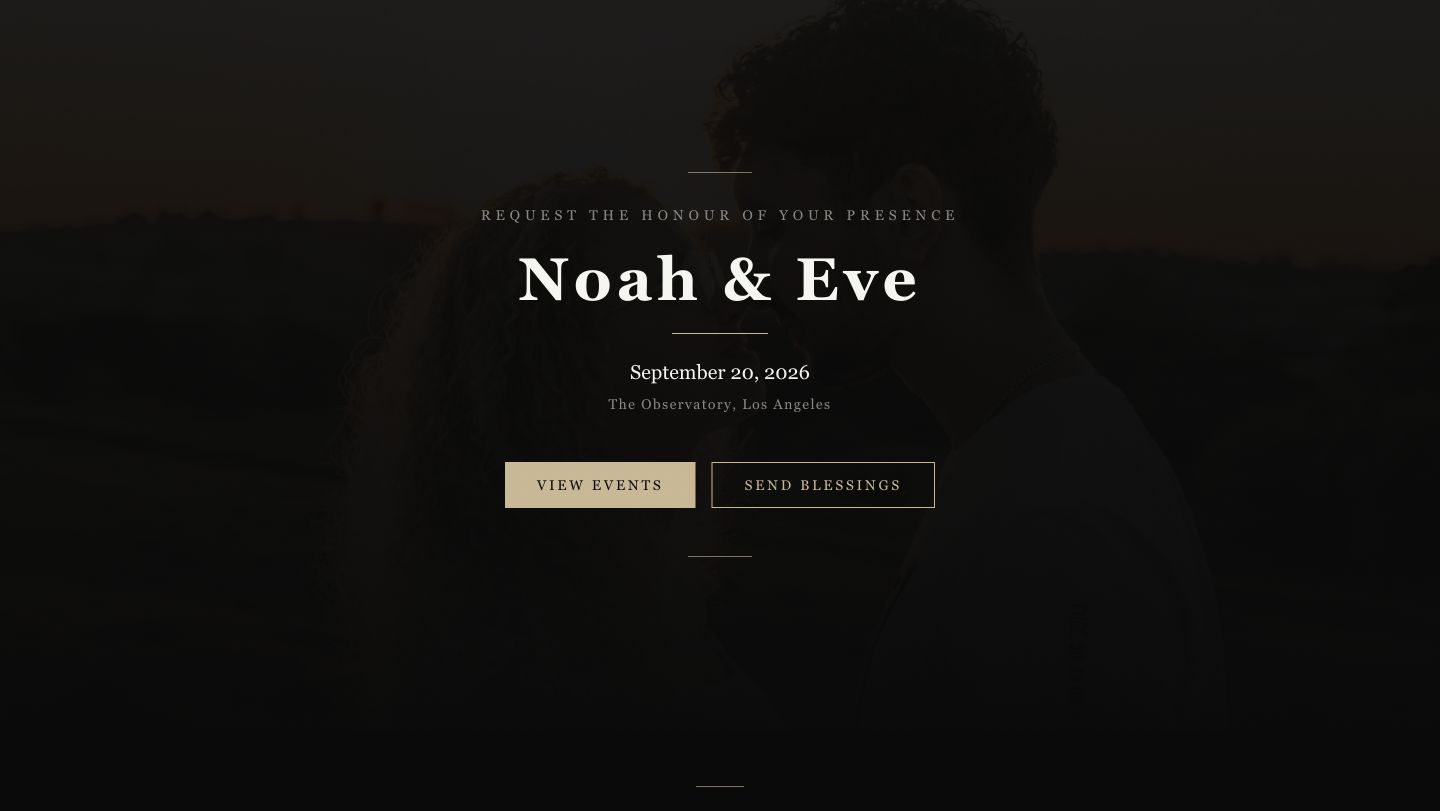 Midnight Noir wedding invitation template